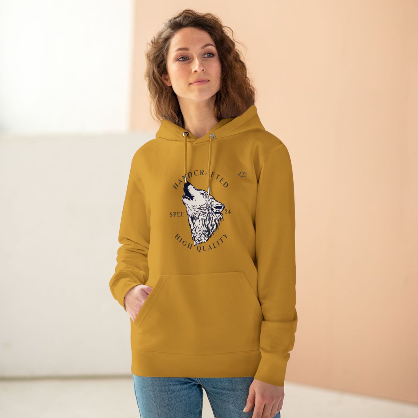 HD-052ML-24 Howling Wolf Hoodie Wolf Art Wilderness Howl Design