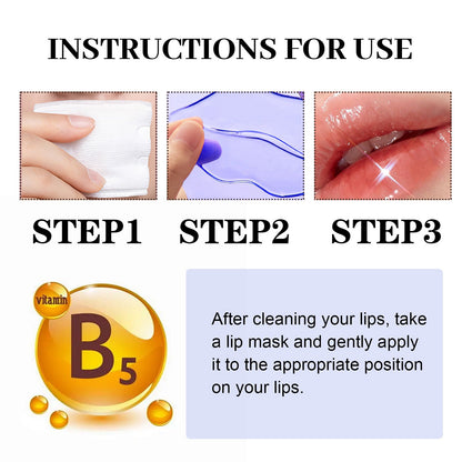 Hoygi Marine Collagen Lip Mask, Winter Moisturizing And Hydrating Anti-Freeze Cracking Fade Lip Lines Easy Absorption Lip Film