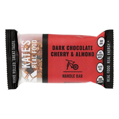 Kate's Real Food Organic Dark Chocolate Cherry Almond Energy Bar, 2.2 oz, Case of 12