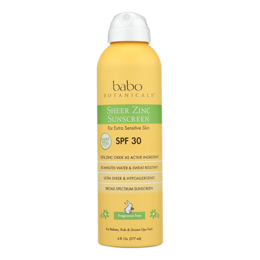 Babo Botanicals Fragrance-Free Mineral Sunscreen SPF 50, 6 fl oz