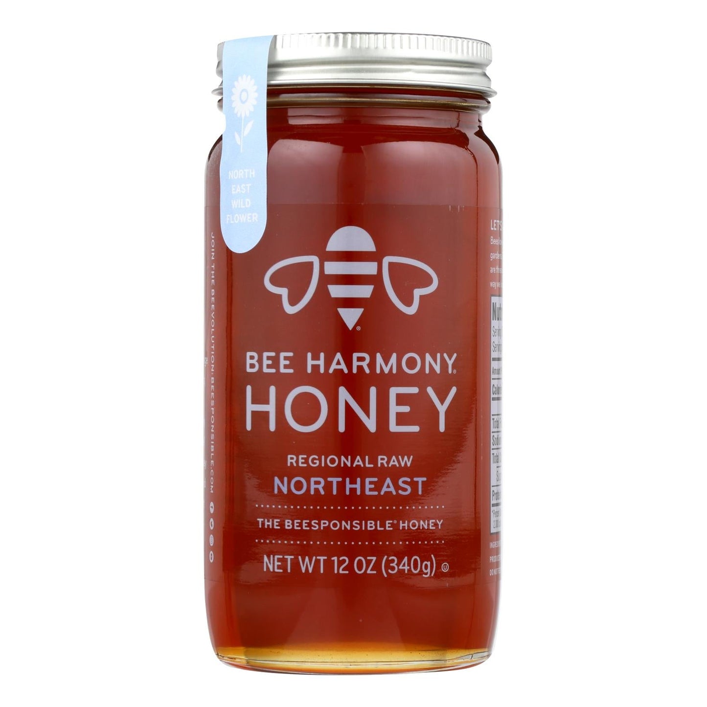 Bee Harmony Raw Northeast Honey (6-Pack, 12 Oz. Each)