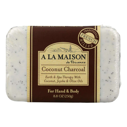 A La Maison Coconut Charcoal Detoxifying Bar Soap (Pack of 8.8 Oz.)