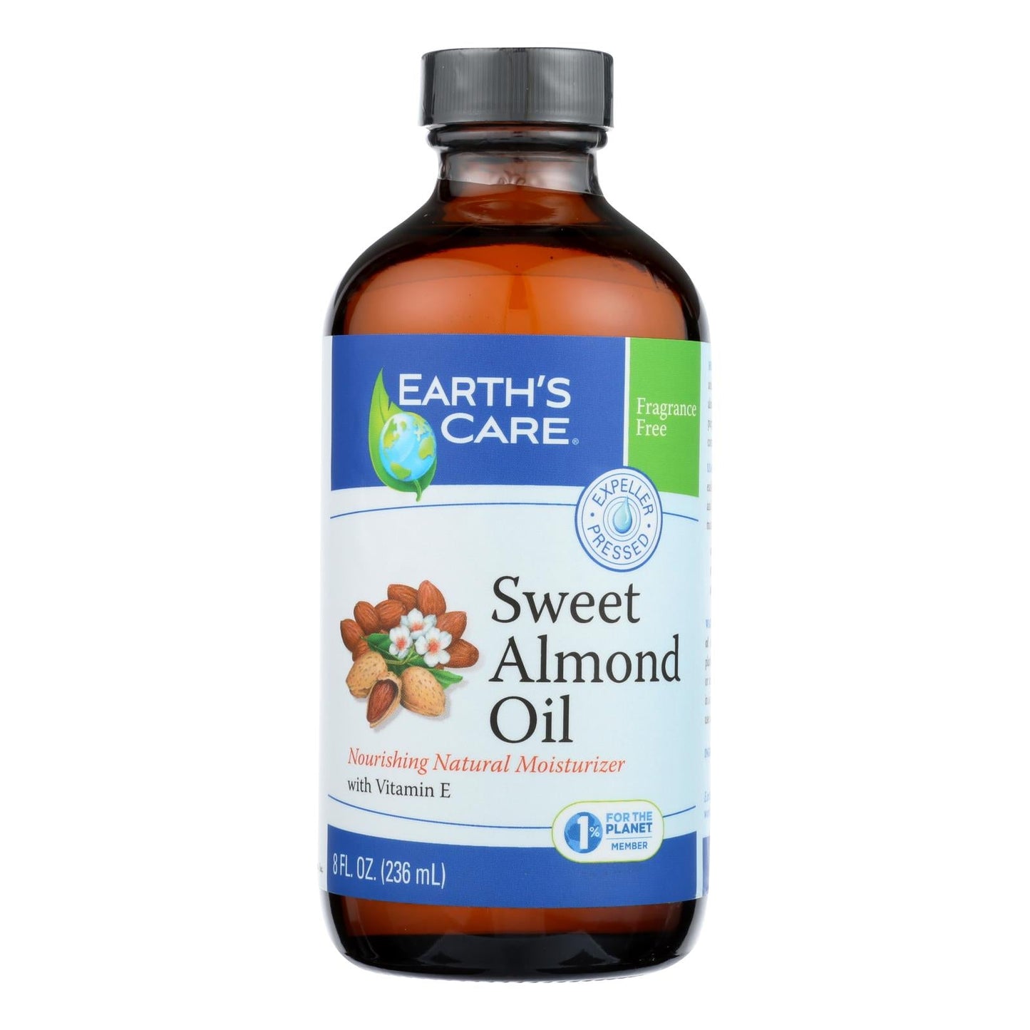 Earth's Care Sweet Almond Oil, 100% Pure, 8 Fl Oz