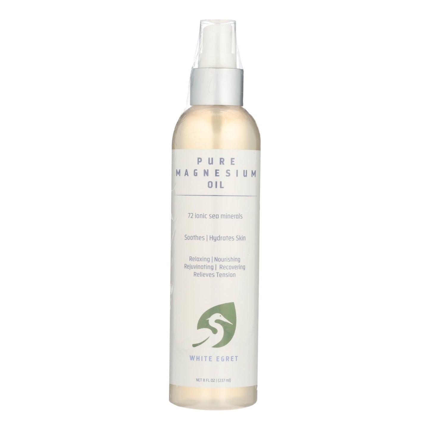 White Egret Magnesium Oil, 72 Ionic Minerals, 8 oz