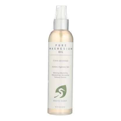 White Egret Magnesium Oil, 72 Ionic Minerals, 8 oz