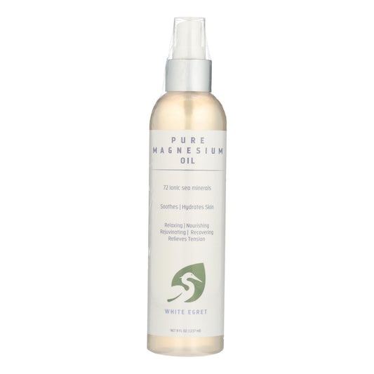 White Egret Magnesium Oil, 72 Ionic Minerals, 8 oz