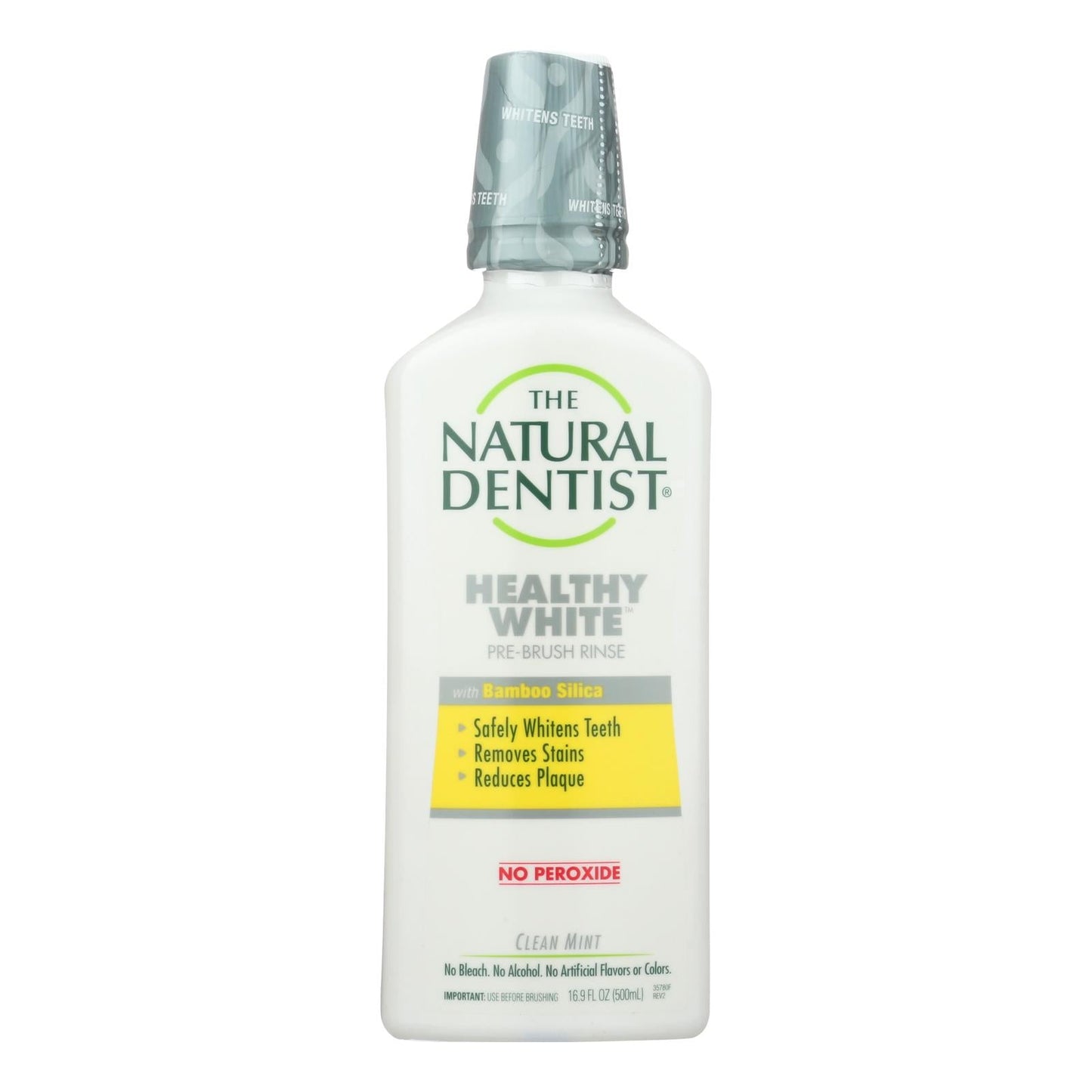 Natural Dentist Pre-Brush Rinse - Whitening - Clean Mint - 16.9 Fl Oz