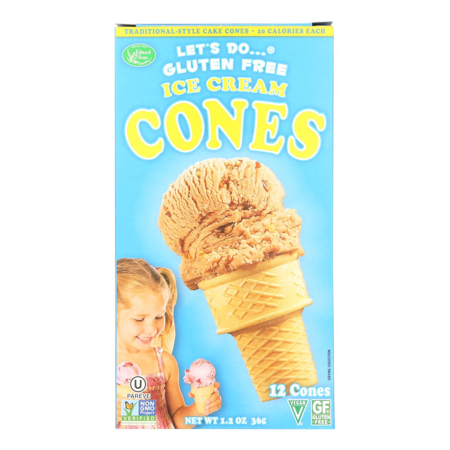 Let's Do Ice Cream Cones, Cake Style, Pack of 12, 1.2 Oz Each