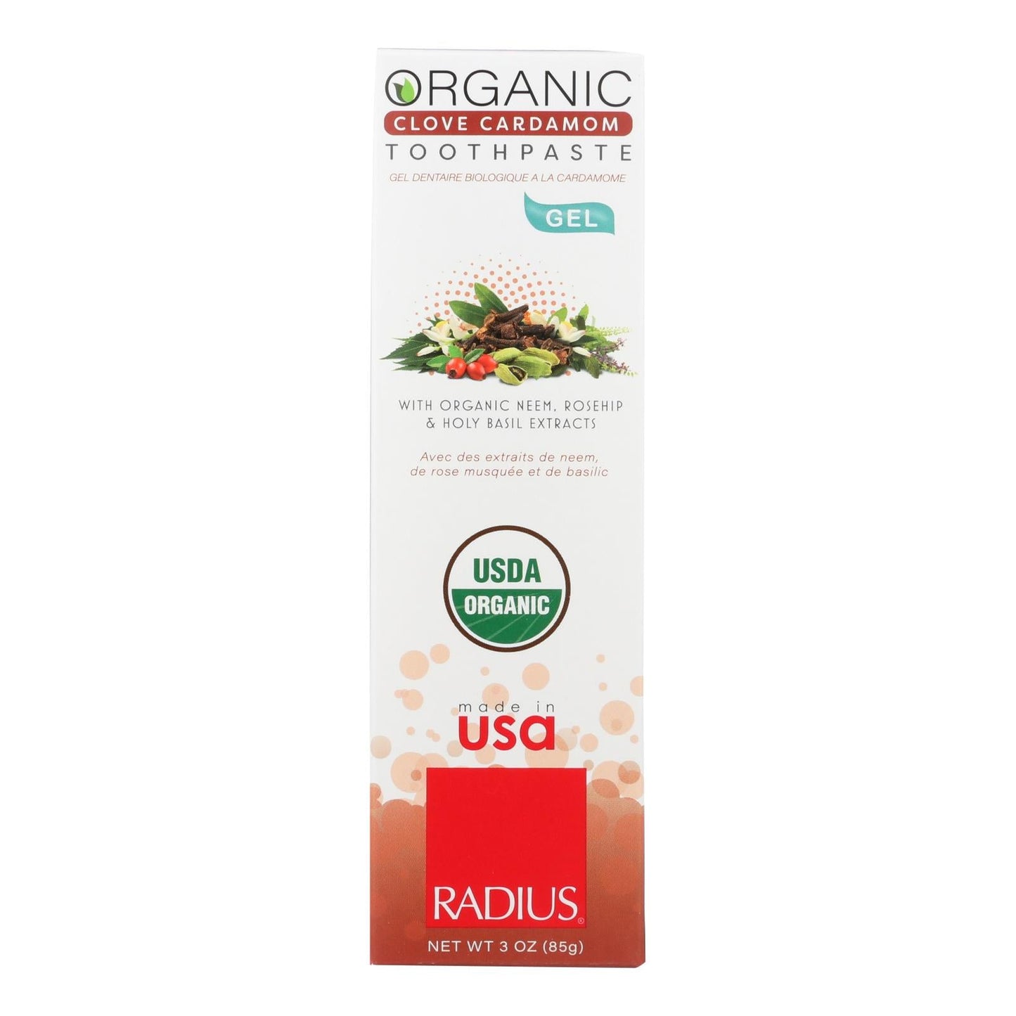 Radius Tthpste Clove Cardamom, 3 Oz. Pack