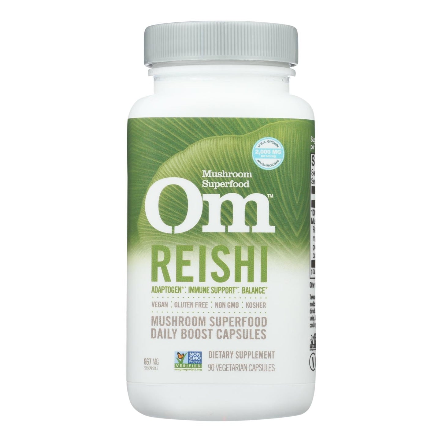 Om Mushroom Superfood Reishi Capsules, 90 Count
