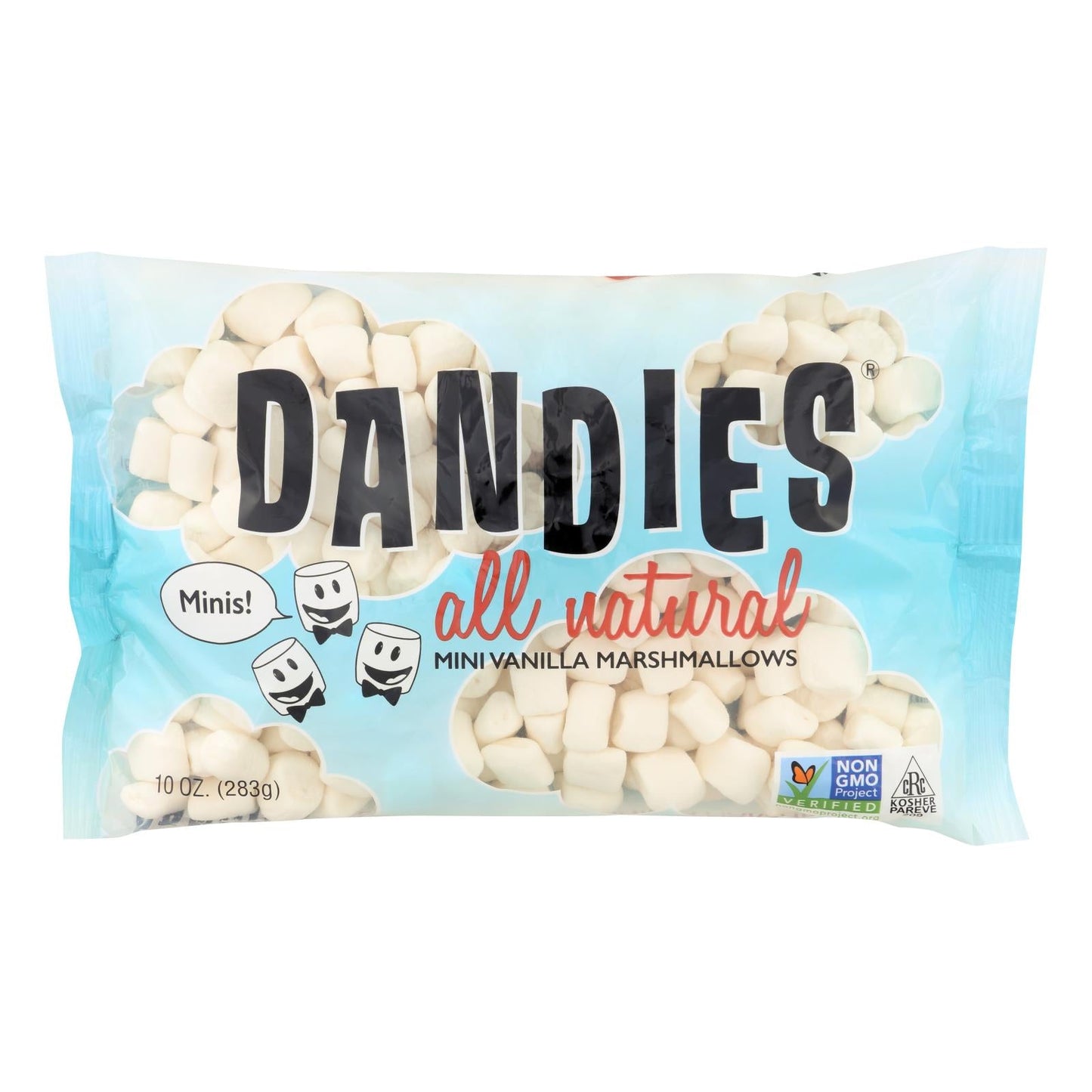 Dandies Air-Puffed Mini Marshmallows | 12-Pack | Classic Vanilla Flavor | 10 Oz.