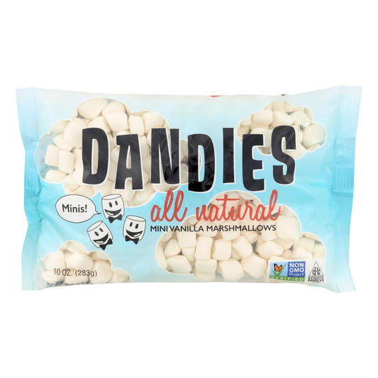 Dandies Air-Puffed Mini Marshmallows | 12-Pack | Classic Vanilla Flavor | 10 Oz.