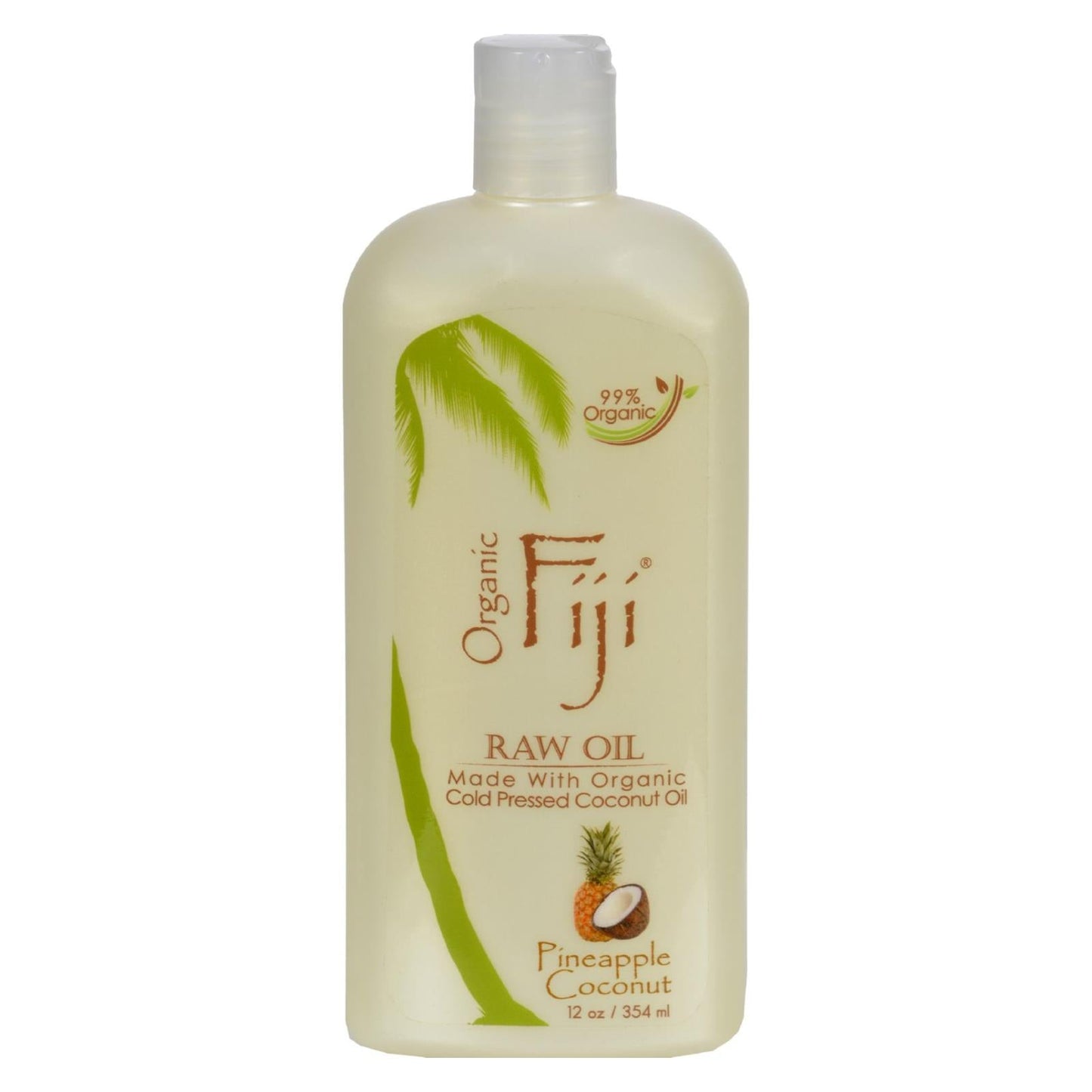 Organic Fiji Virgin Coconut Oil with Pineapple, 12 Fl Oz