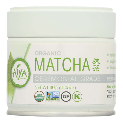 Aiya Organic Ceremonial Grade Matcha, 30 g, Case of 6