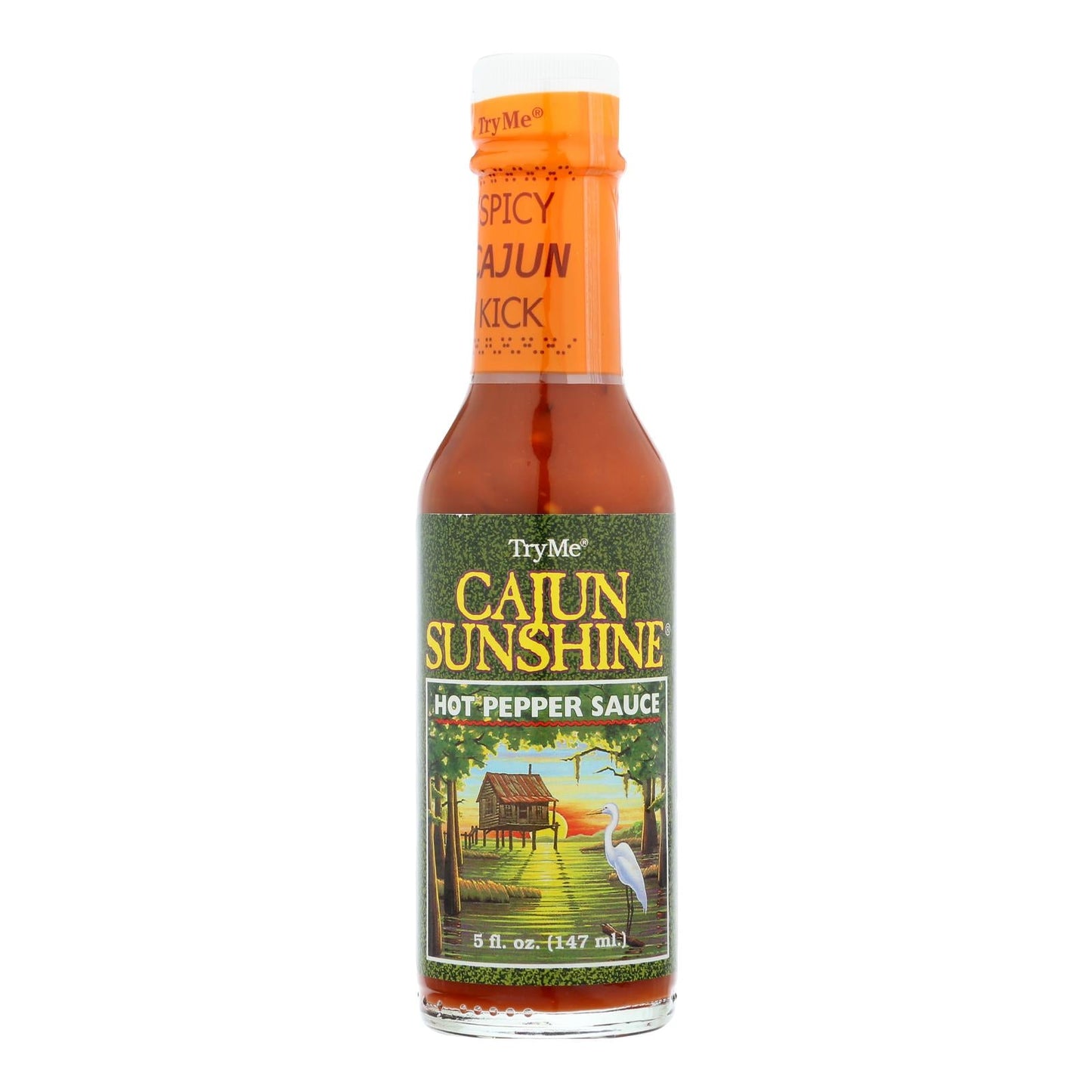 Try Me Cajun Sunshine Hot Pepper Sauce (Pack of 6 - 5 Oz.)