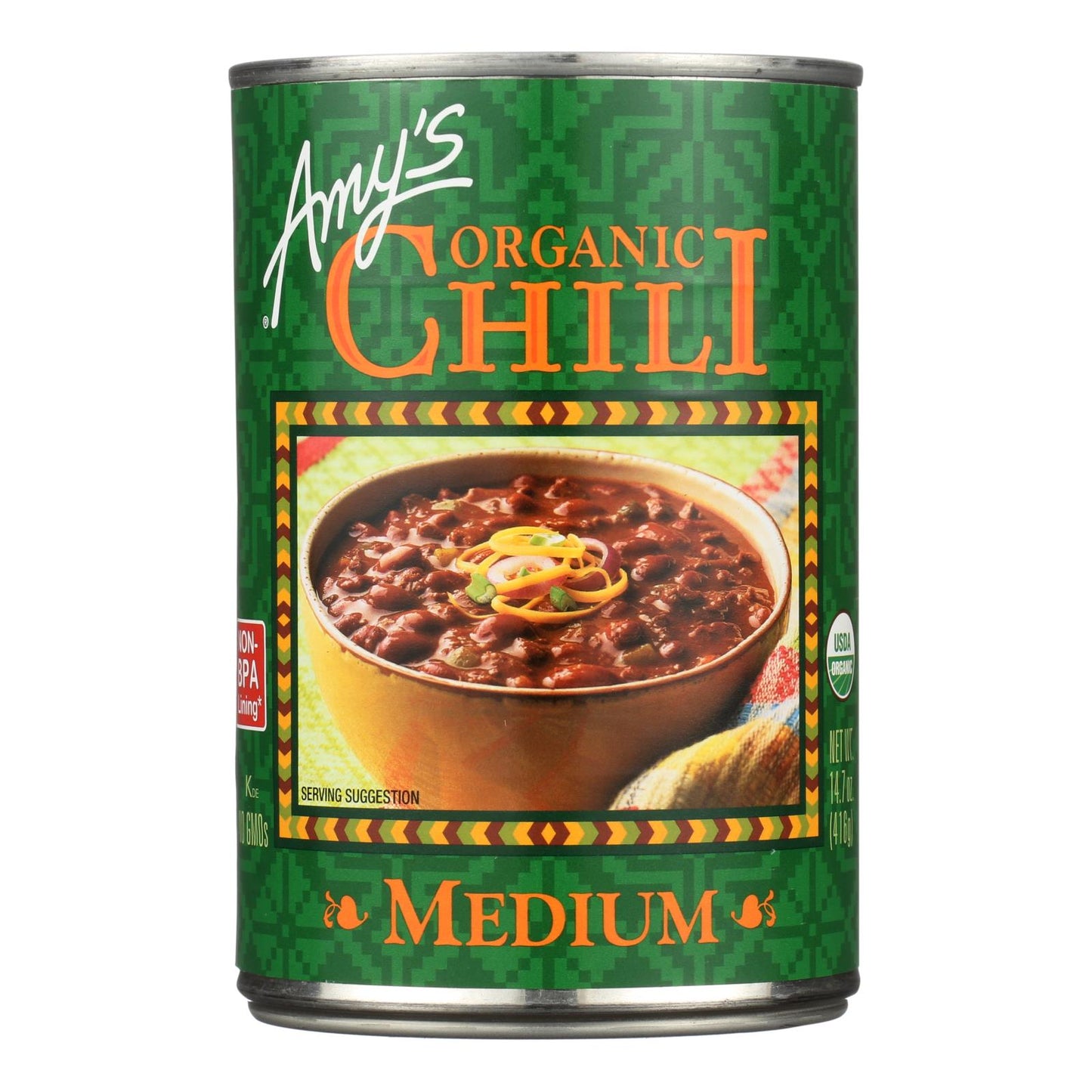 Amy's Organic Medium Chili, 14.7 Oz. (Pack of 12)