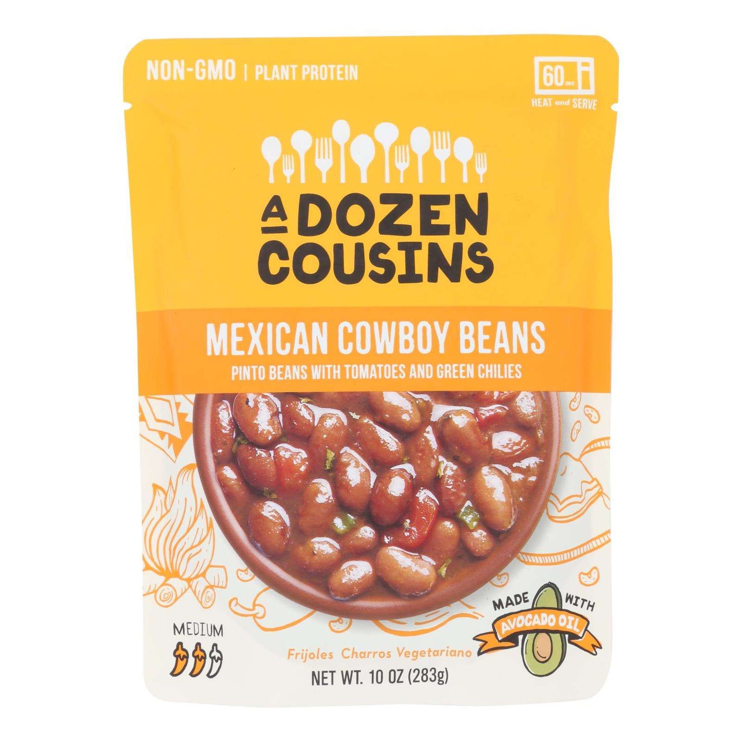 A Dozen Cousins Ready-to-Eat Mexican Pinto Beans (6-Pack, 10 Oz. Each)