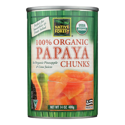 Native Forest Organic Papaya Chunks, 14 Oz. (Pack of 6)