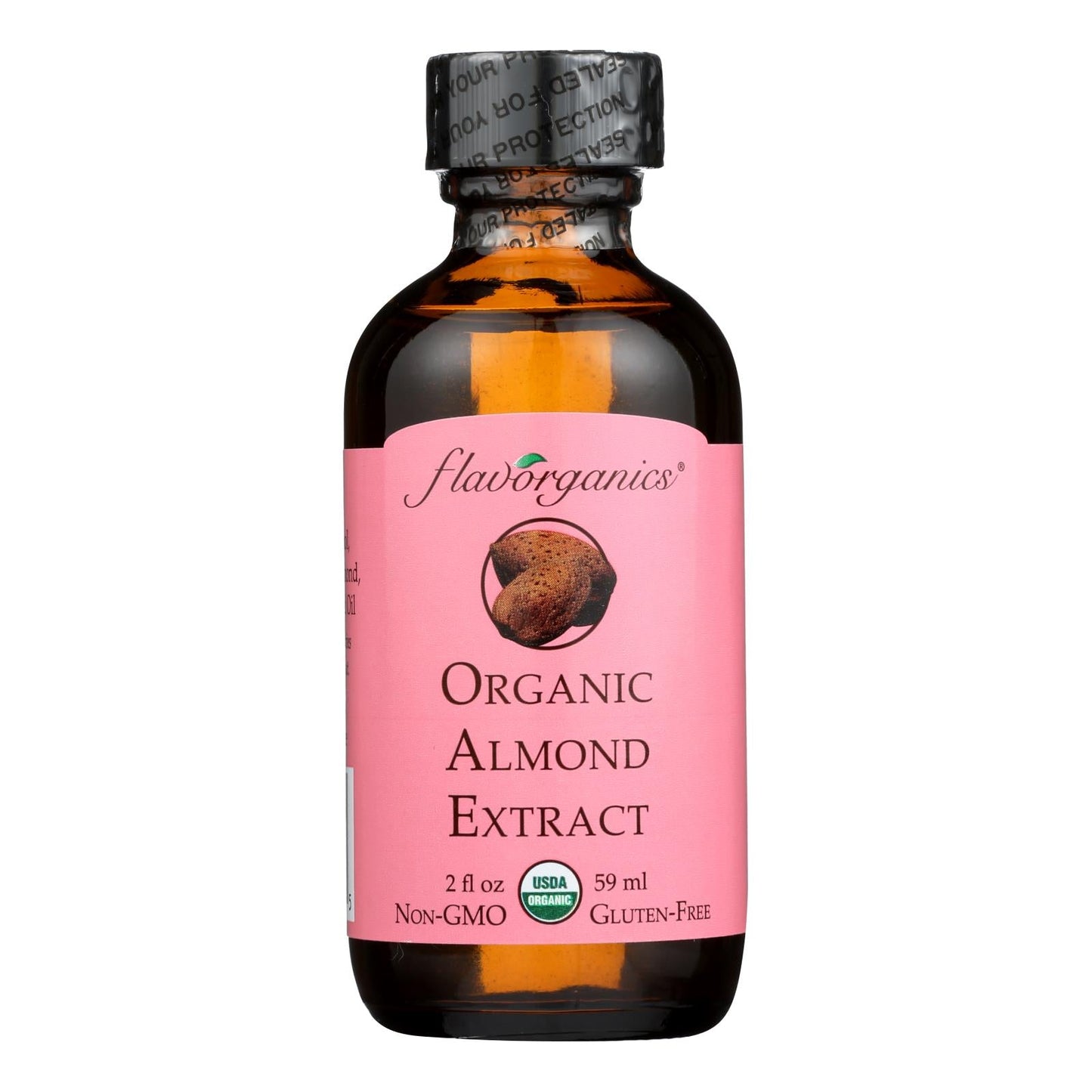 Flavorganics Organic Almond Extract, 2 Oz Pure Almond Flavor - 12 Pack