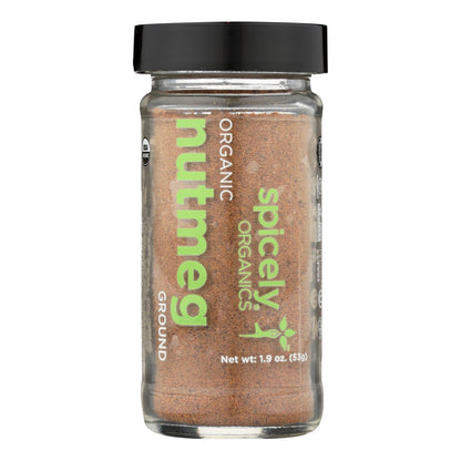 Organic Nutmeg Ground by Spicely Organics (Pack of 3 - 1.9 Oz.)