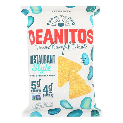 Beanitos White Bean Chips, Restaurant Style, 5 oz, Pack of 6
