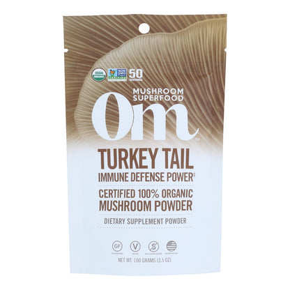 Om Organic Turkey Tail Mushroom Powder, 3.5 oz. (100g)