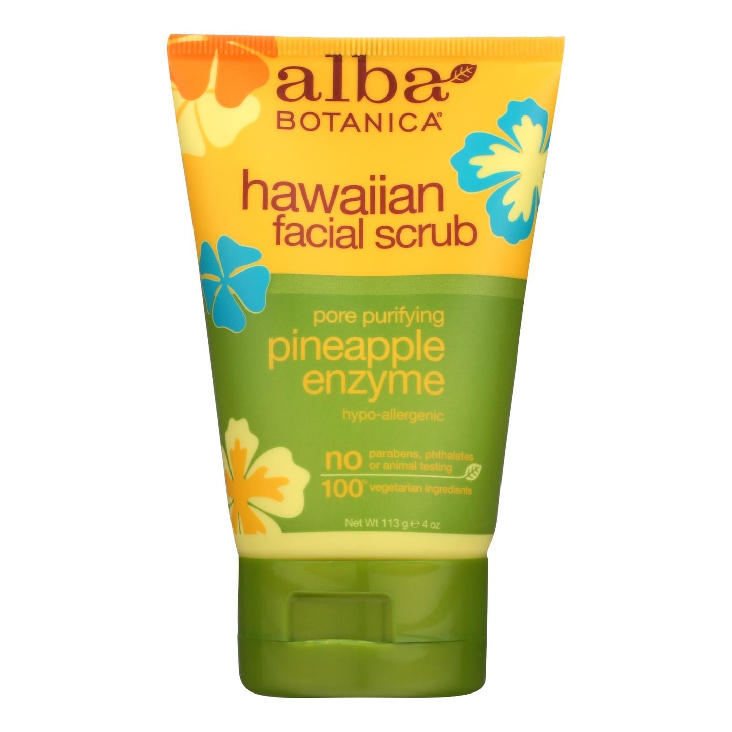Alba Botanica Hawaiian Pineapple Enzyme Facial Scrub, 4 Fl Oz