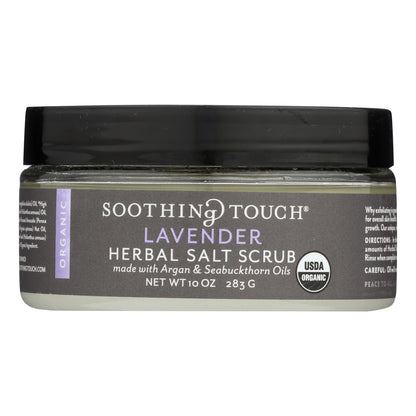 Soothing Touch Organic Lavender Salt Scrub for Soothing Skin (10 Oz.)