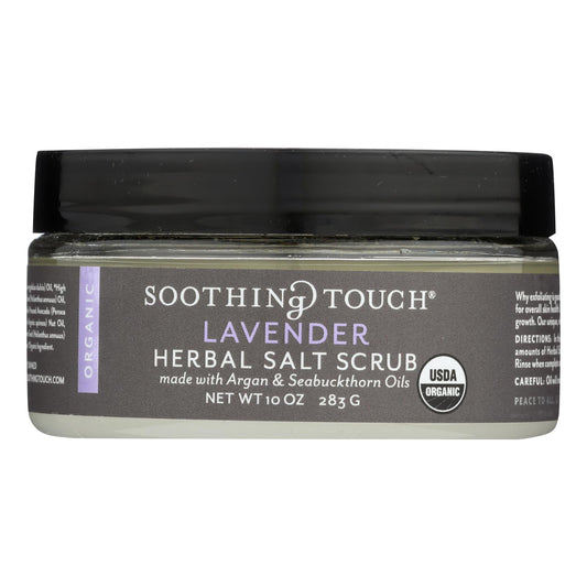 Soothing Touch Organic Lavender Salt Scrub for Soothing Skin (10 Oz.)