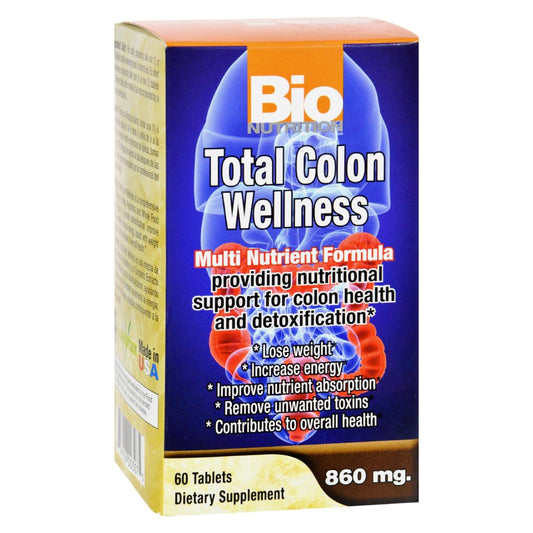 Bio Nutrition Total Colon Wellness (60 Tablets): Promote Digestive Health & Detoxification