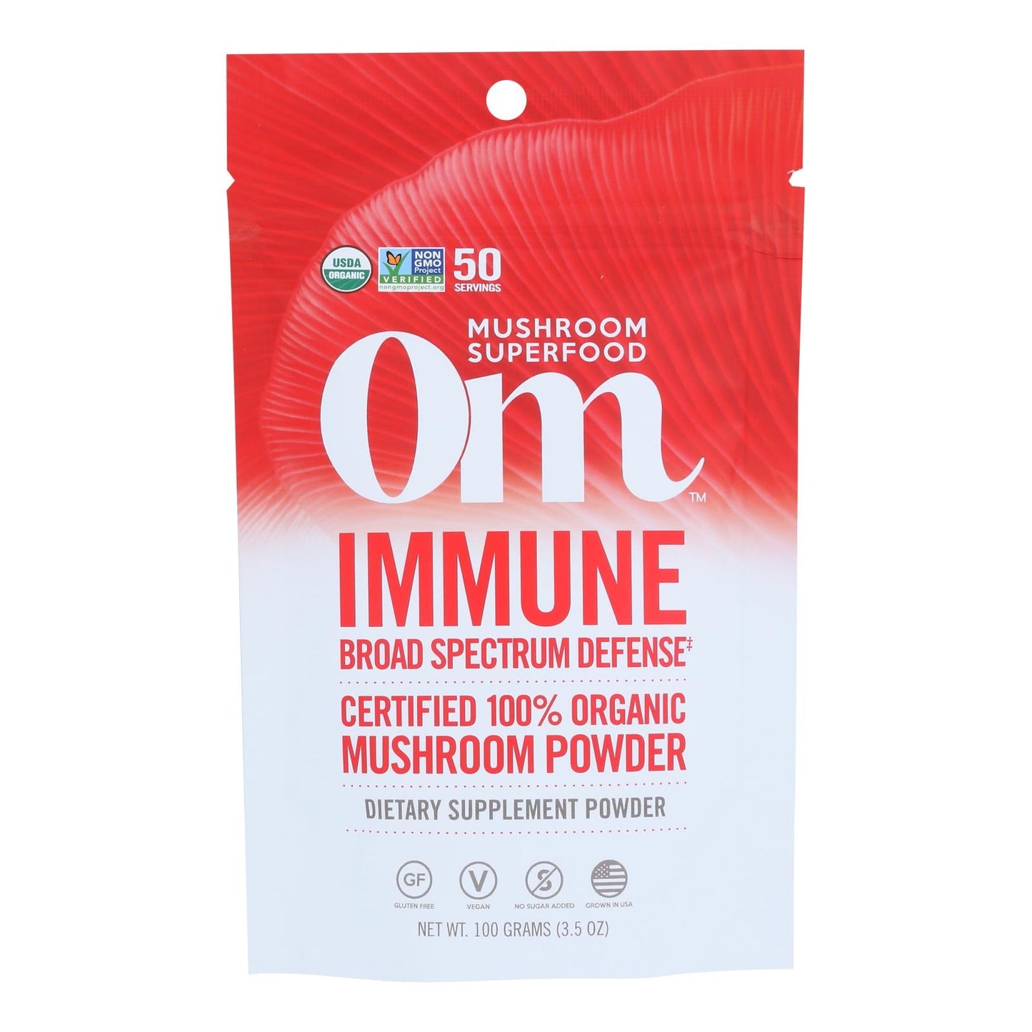 Om Mushroom Superfood Immune Blend, Mushroom Powder Supplement, 3.5 Oz.