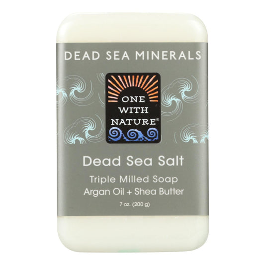 One With Nature Dead Sea Mineral Salt Soap Bar - 7 Oz.