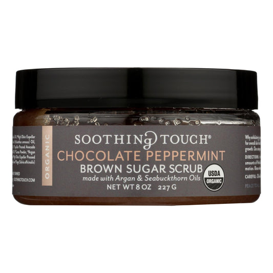 Soothing Touch Organic Chocolate Peppermint Brown Sugar Scrub, 8 Oz.