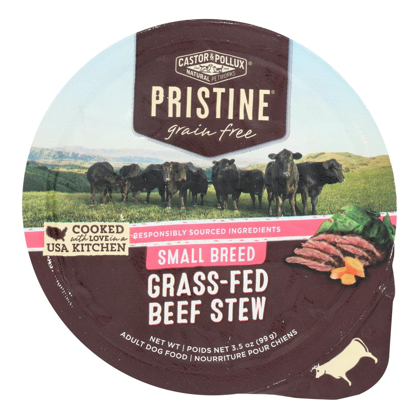 Castor & Pollux GREEN Formula Beef Small Dog Food - 3.50 Oz (Pack of 12)