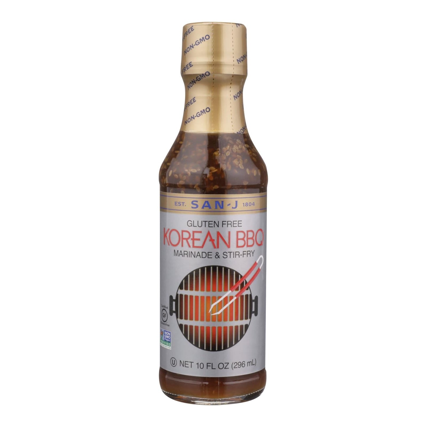San-J Korean BBQ Marinade, 10 fl. oz. (Pack of 6)