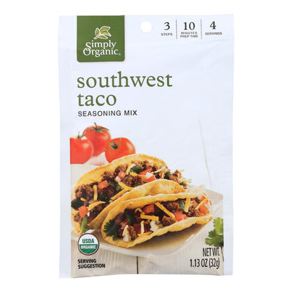 Simply Organic Mild Taco Seasoning Mix, 1.13 Oz. (Pack of 12)