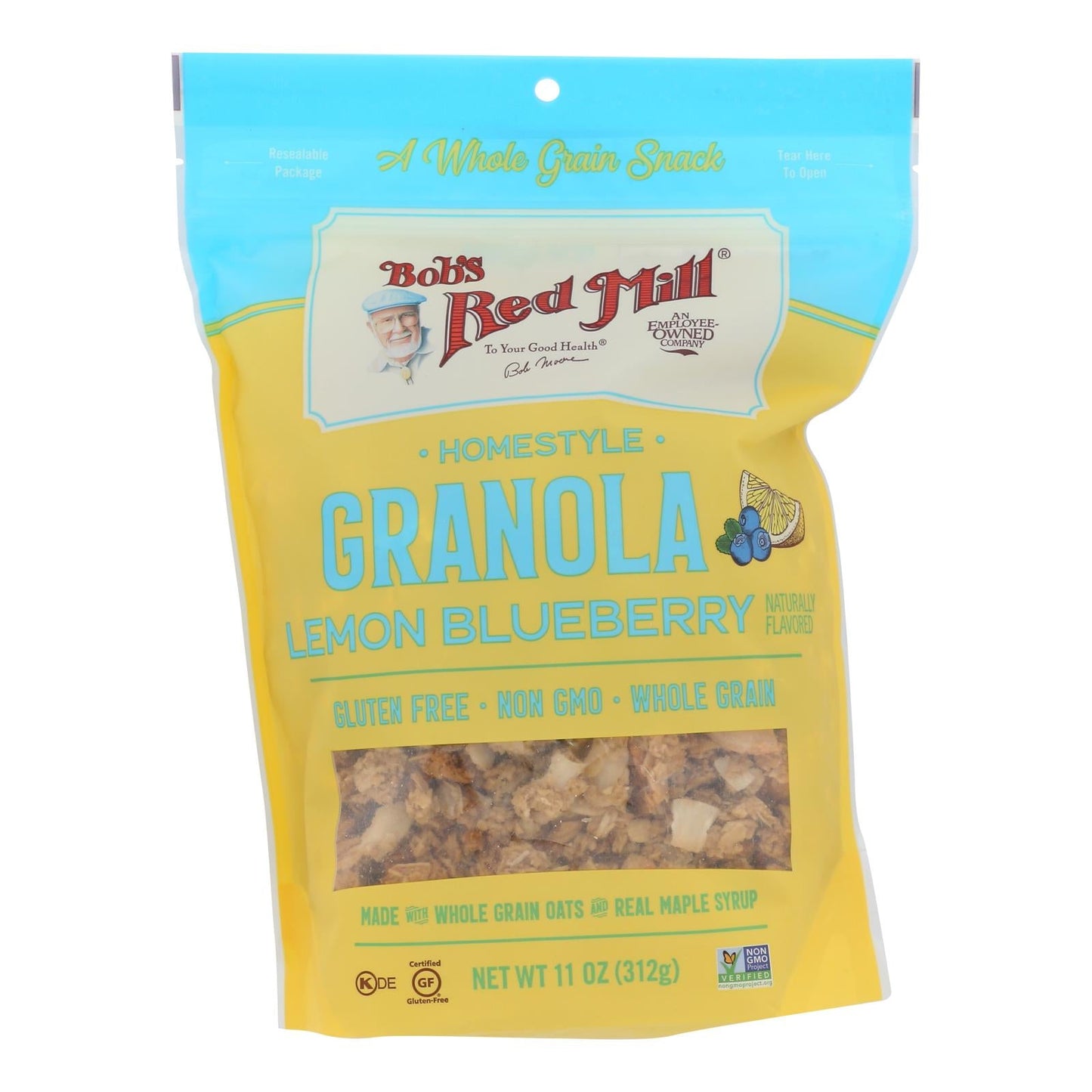 Bob's Red Mill Organic Lemon Blueberry Granola, Case of 6, 11 oz Bags