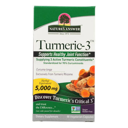 Nature's Answer Turmeric-3, 90 Vegetarian Capsules