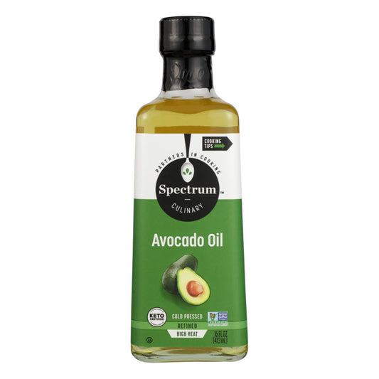 Spectrum Naturals Avocado Oil, Refined Cold Pressed, Non-GMO, 16 Fl Oz (Pack of 6)