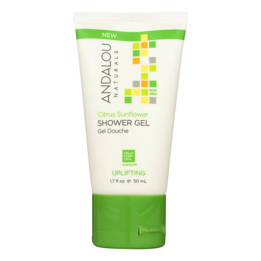Andalou Naturals Shower Gel Citrus Sunflower Essential Oil Rich (Pack of 6) - 1.7 Fl Oz.