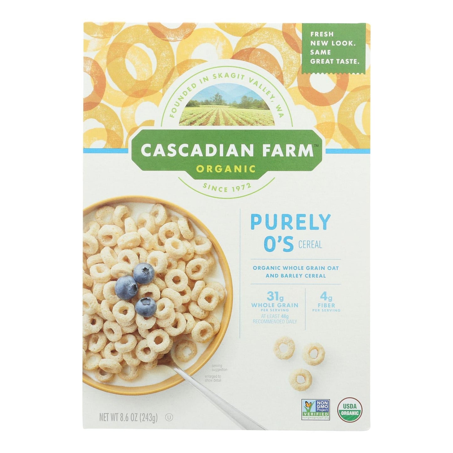 Cascadian Farm Purely O's Cereal (Pack of 12 - 8.6 oz)