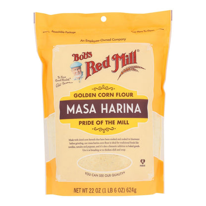 Bob's Red Mill Golden Masa Corn Flour, 22 oz, Pack of 4