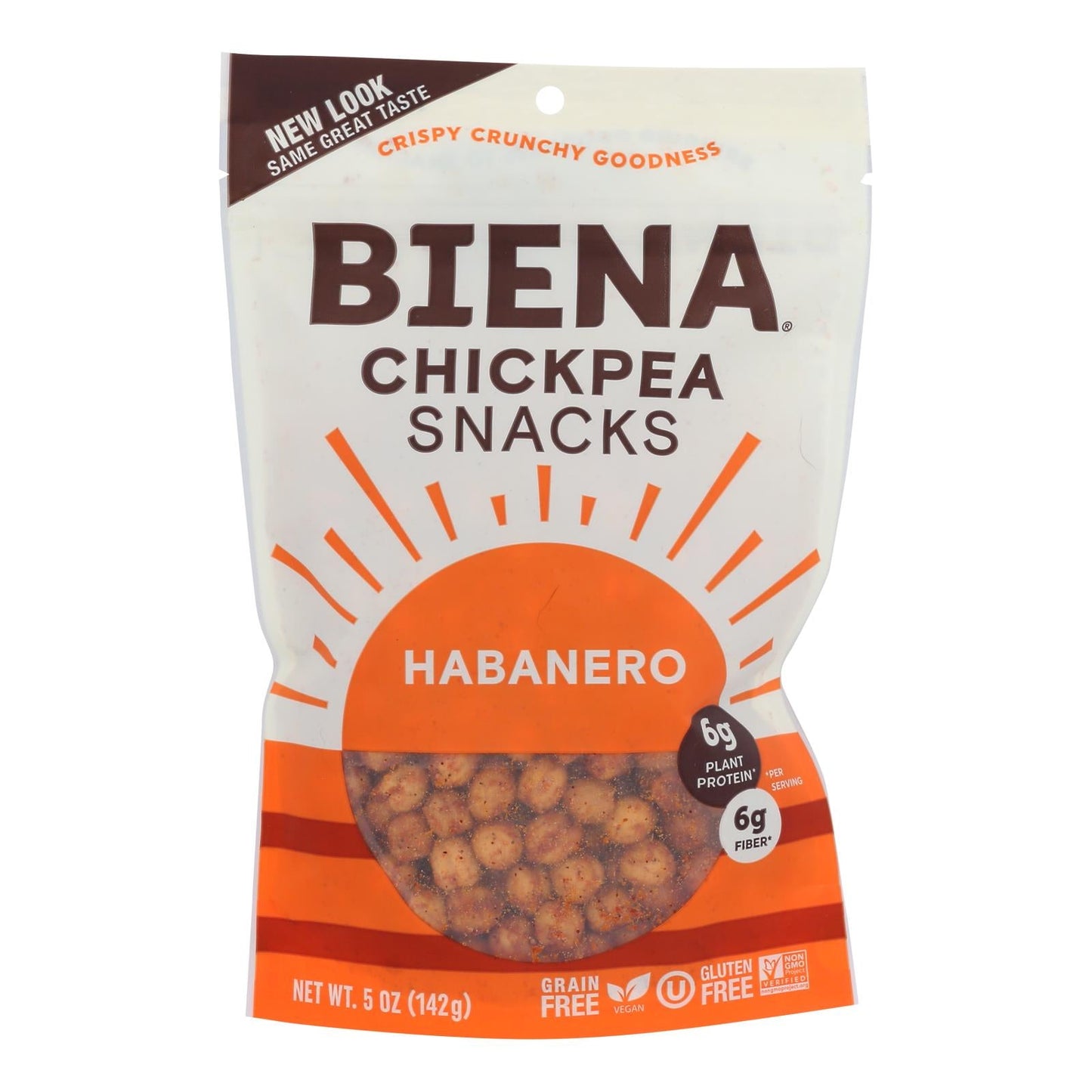 Biena Habanero Chickpea Snack Packs, 8 ct, 5 oz Each