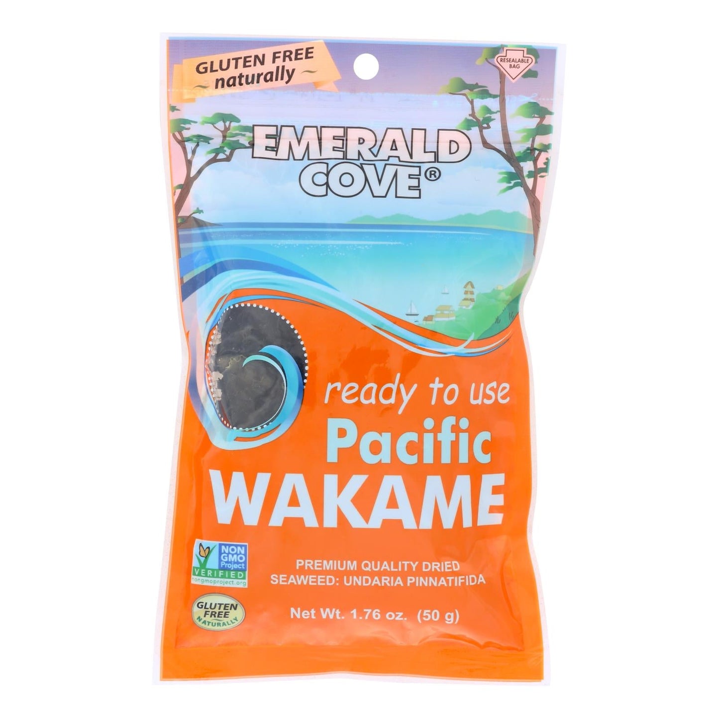 Emerald Cove Sea Vegetables: Premium Wakame (Silver Grade, 1.76 Oz, Pack of 6)