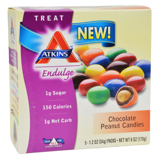 Atkins Endulge Chocolate Peanut Candies (Pack of 5 - 1.2 Oz Each)