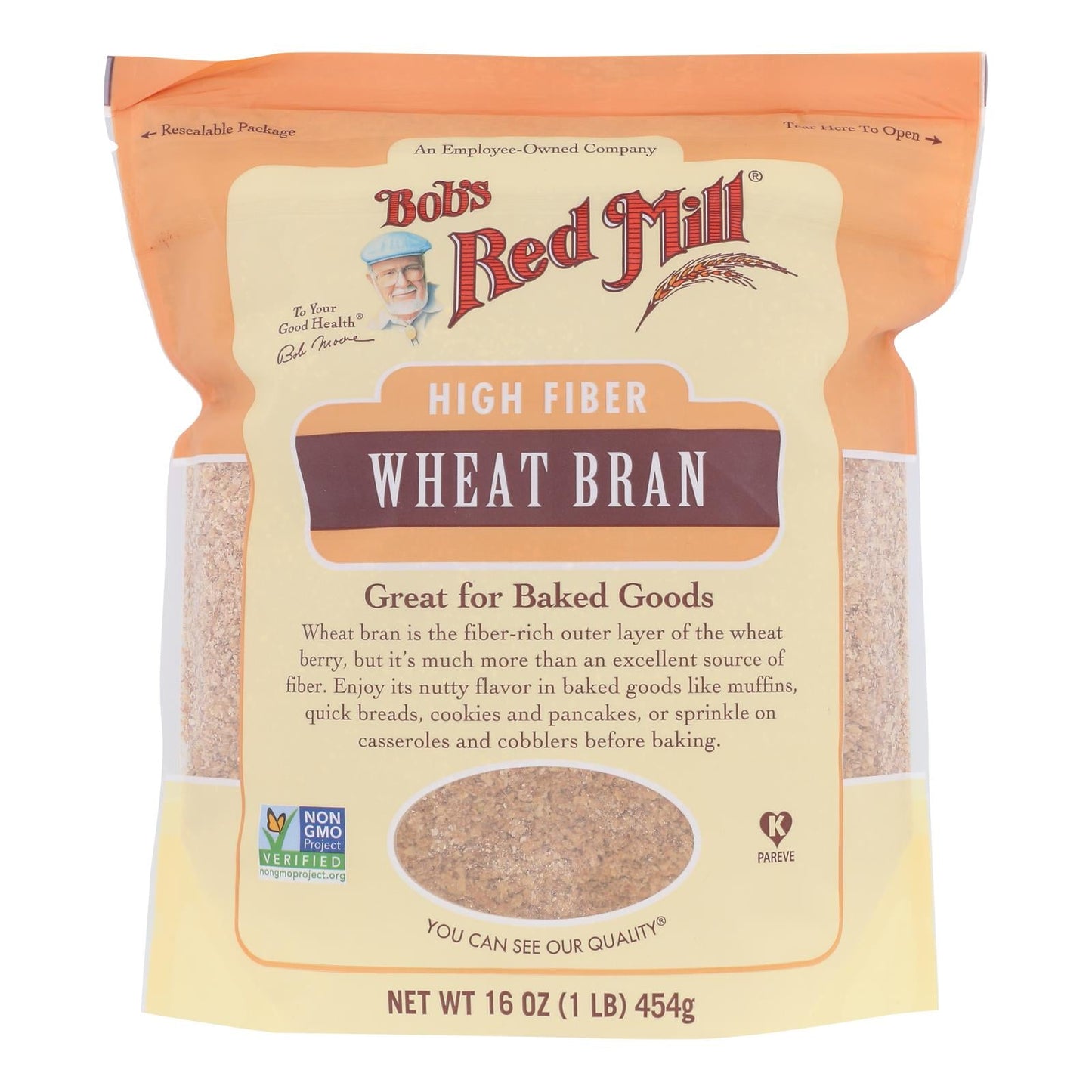 Bob's Red Mill Organic Whole Wheat Bran, 4 x16 oz. Oz