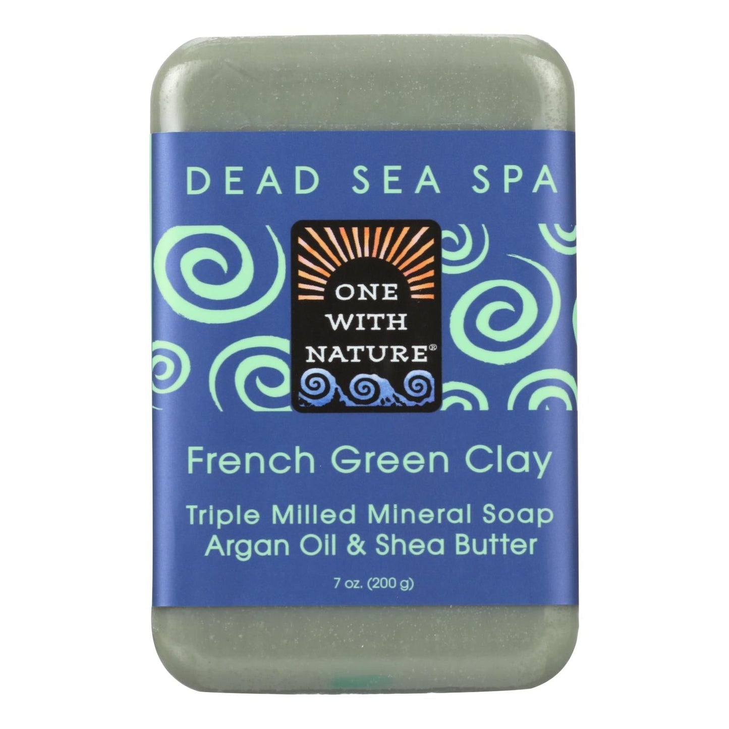 One With Nature (7 Oz. Bar Soap) with Antibacterial French Green Clay