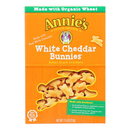 Annie's Homegrown White Cheddar Bunny Crackers, 7.5 oz. (Pack of 12)