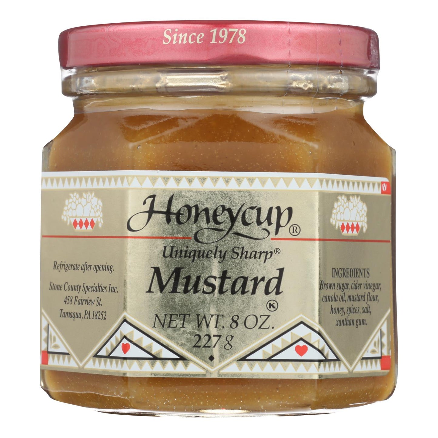 Honeycup Uniquely Sharp Mustard, 8 oz, Pack of 6