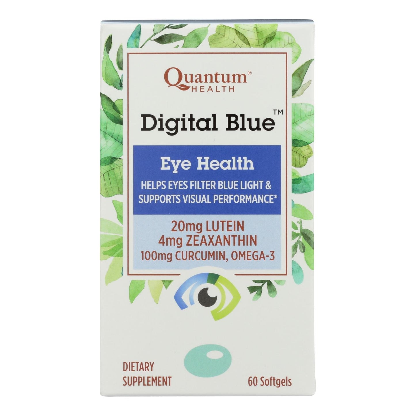 Blue Eye Health Softgels by Quantum Research (Pack of 60)